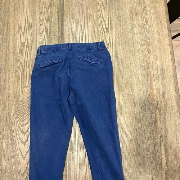 Modcloth Richmond Pants Mid Rise Front Seams Straight Leg Navy Blue Size 8 - Picture 11 of 11